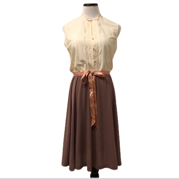 Vintage Dresses & Skirts - Vintage Gown/Dress with jacket, ivory & purple